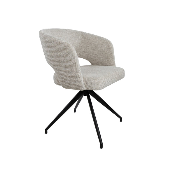 Claus armstoel - draaipoot 360 - milan - cream 103 (set of 2)
