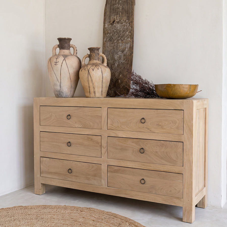 Beachwood ladekast mangohout - 140x42x85 cm