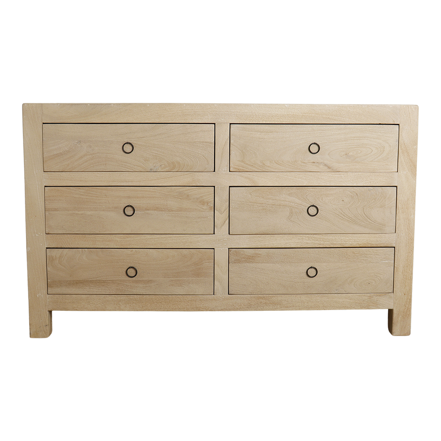 Beachwood ladekast mangohout - 140x42x85 cm