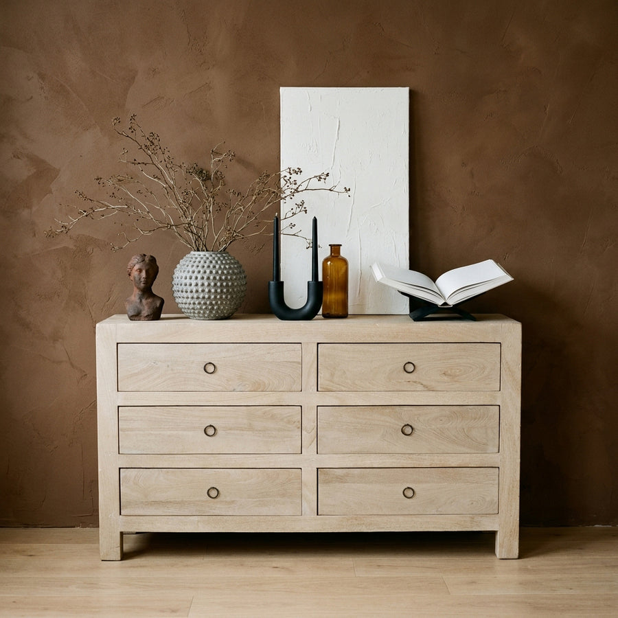 Beachwood ladekast mangohout - 140x42x85 cm