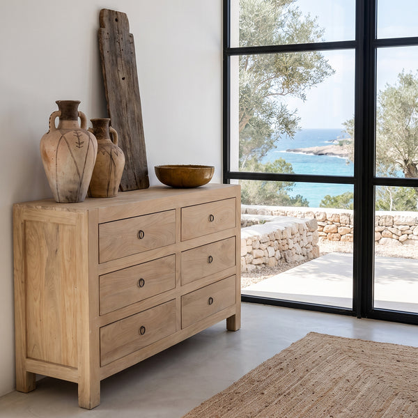 Beachwood ladekast mangohout - 140x42x85 cm