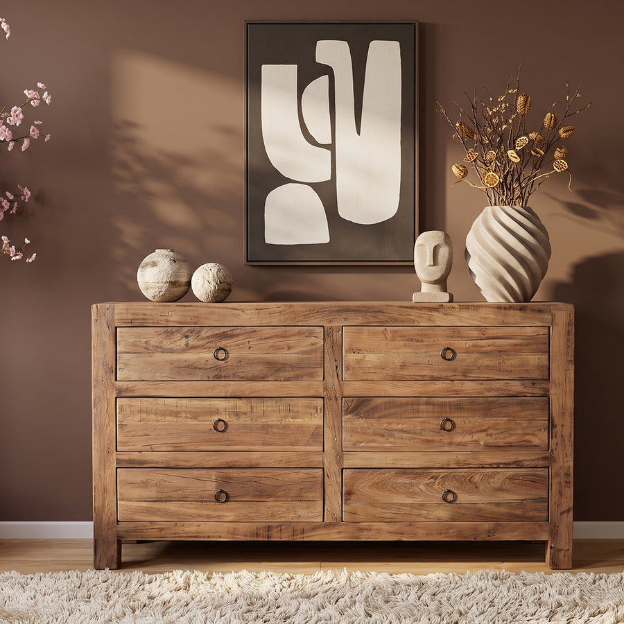 Farmwood houten ladekast - 140x42x85 cm