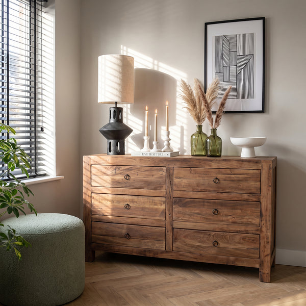 Farmwood houten ladekast - 140x42x85 cm