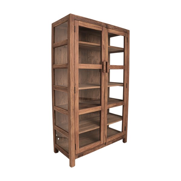 Farmwood houten vitrinekast - 114x50x190 cm