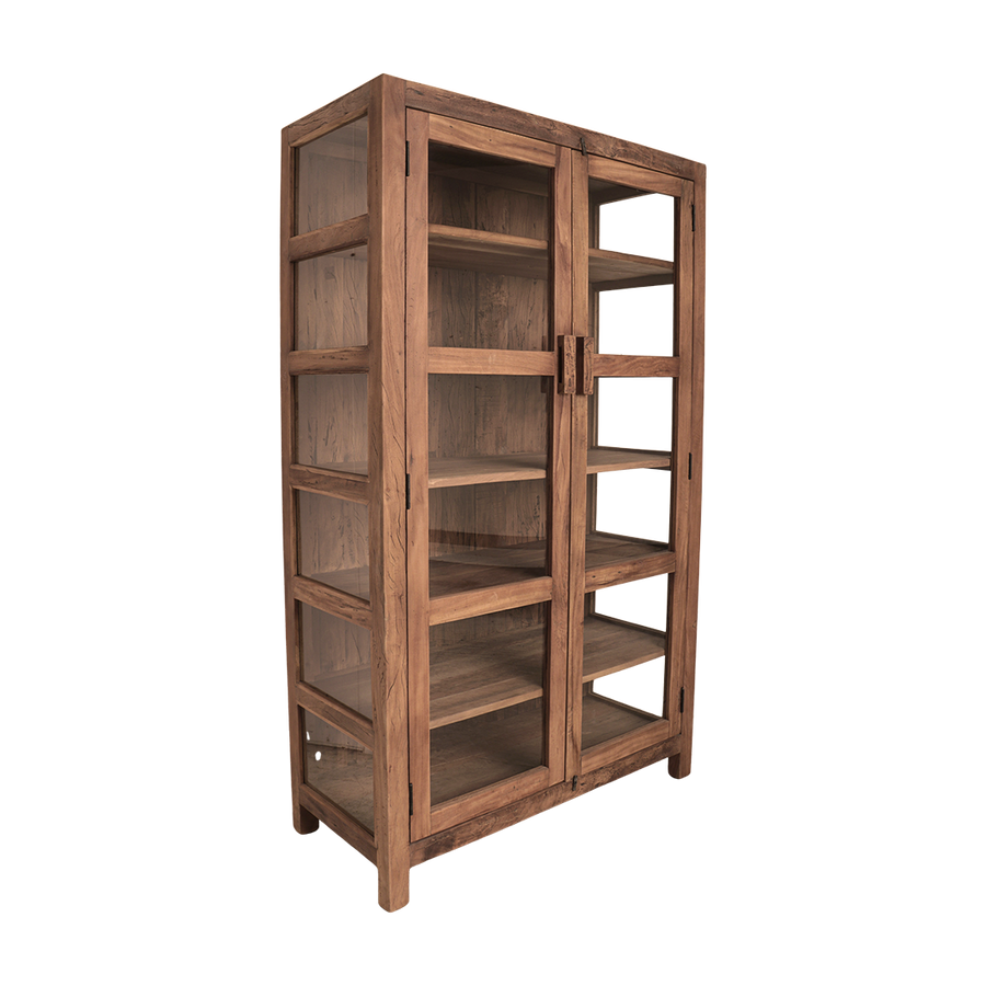 Farmwood houten vitrinekast - 114x50x190 cm
