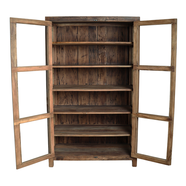 Farmwood houten vitrinekast - 114x50x190 cm