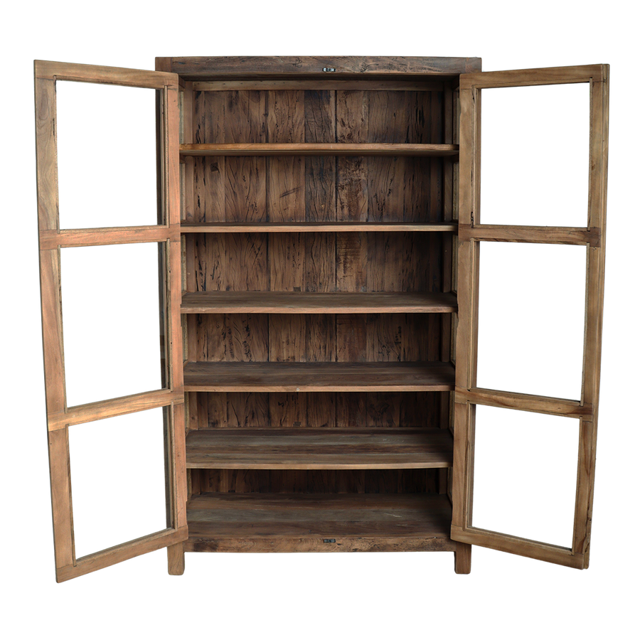 Farmwood houten vitrinekast - 114x50x190 cm