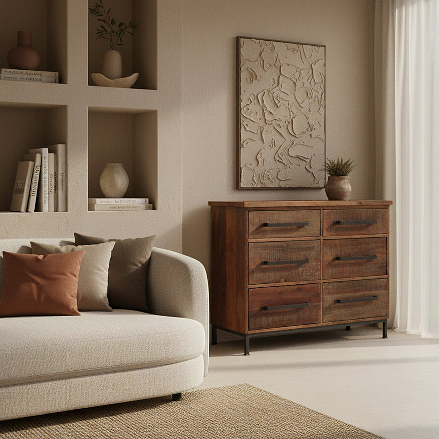 Factory dressoir met 6 laden