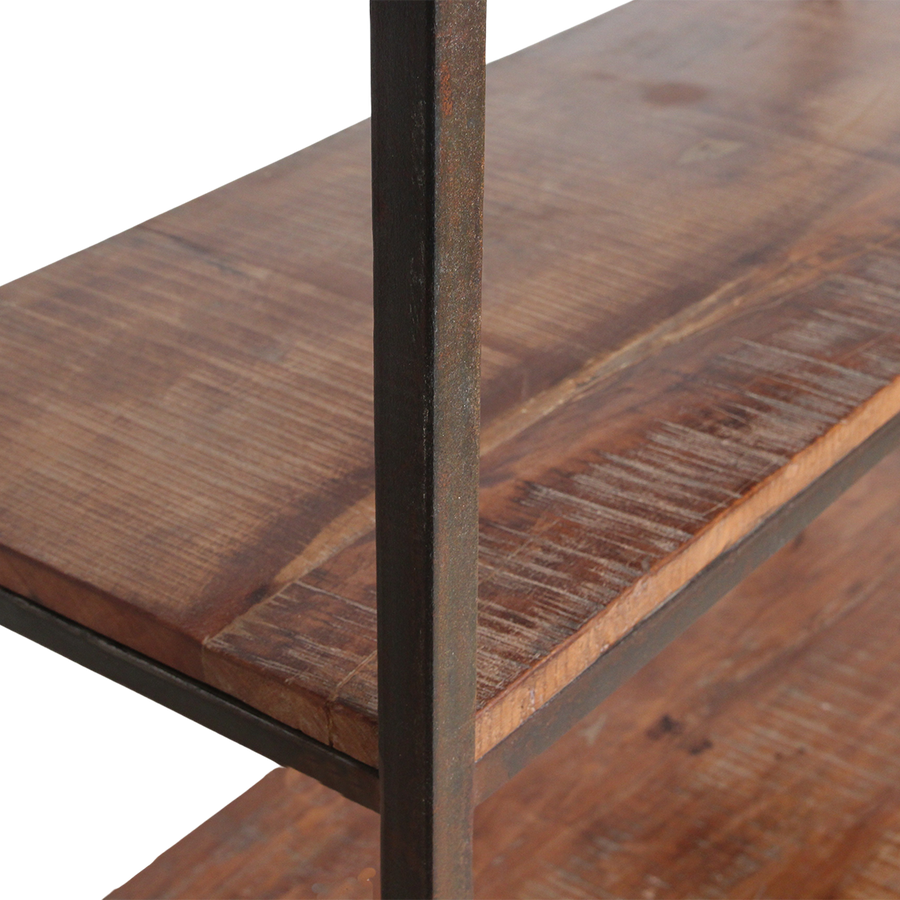 Factory hoge ijzeren rek met FSC houten planken