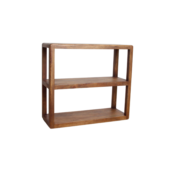 Bullnose mangohouten rek 100x38x100 cm