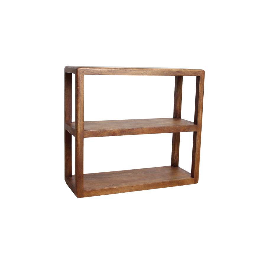 Bullnose mangohouten rek 100x38x100 cm