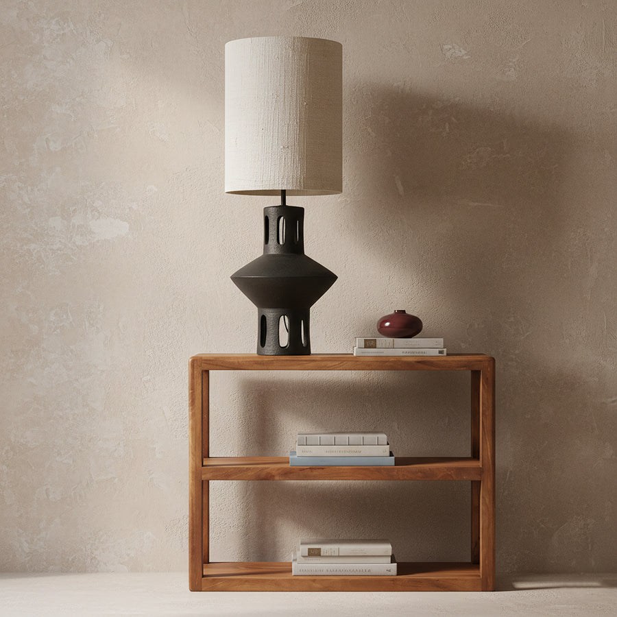 Bullnose mangohouten rek 100x38x100 cm