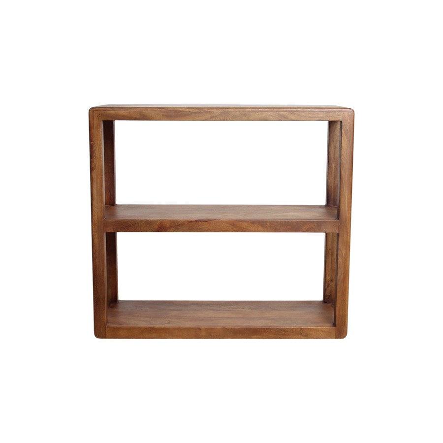 Bullnose mangohouten rek 100x38x100 cm