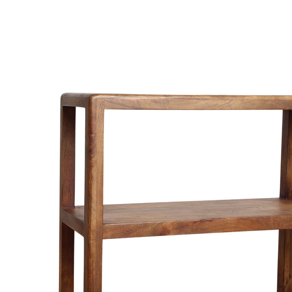 Bullnose mangohouten rek 100x38x100 cm