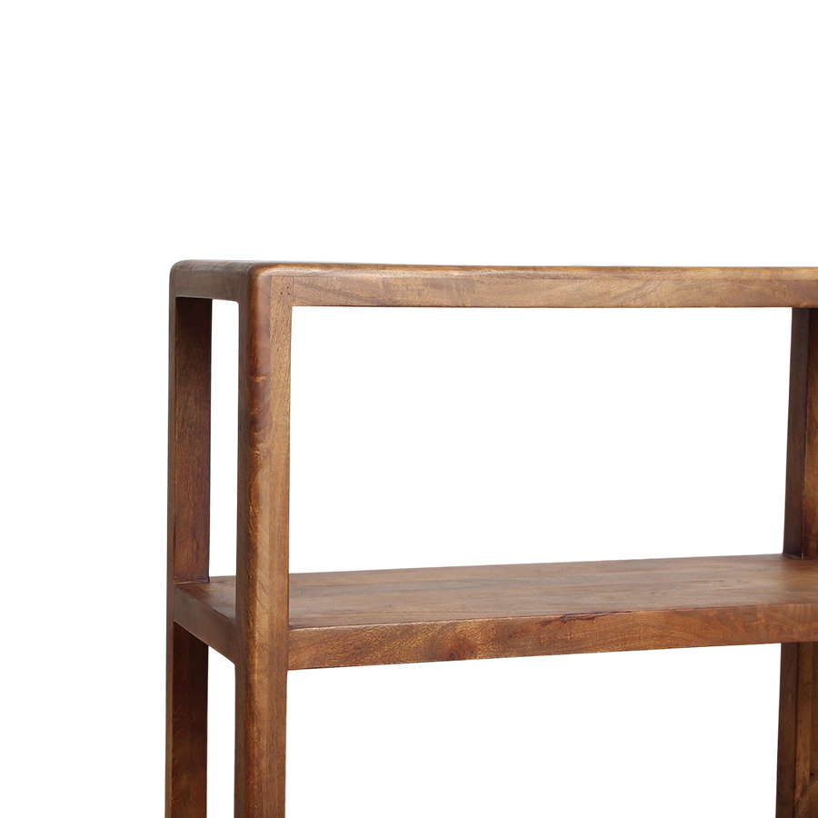 Bullnose mangohouten rek 100x38x100 cm