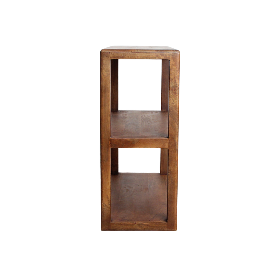 Bullnose mangohouten rek 100x38x100 cm