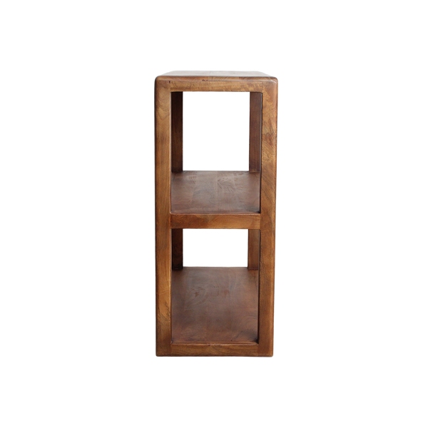 Bullnose mangohouten rek 100x38x100 cm