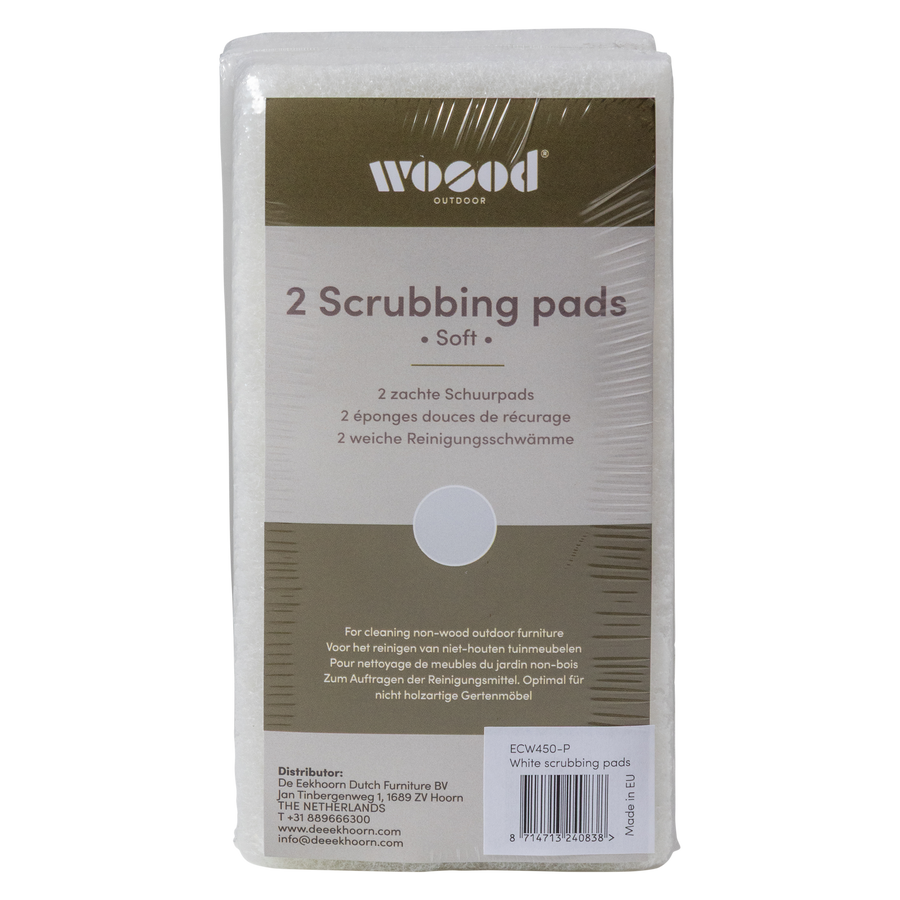 CARE OUTDOOR SCHUURPADS WIT 2 STUKS