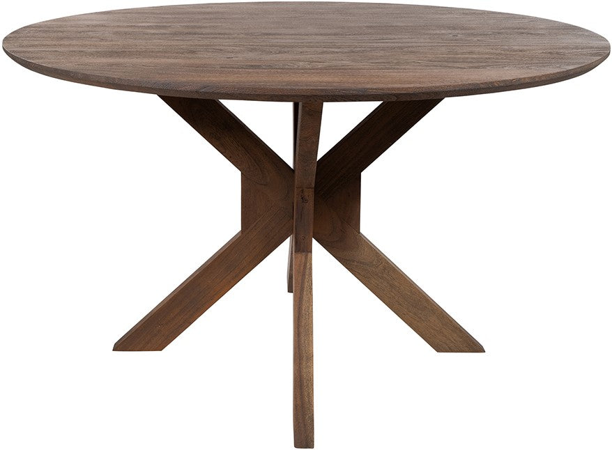 Eetkamertafel ø150, acacia marron brown