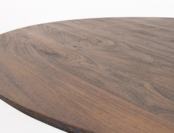 Eetkamertafel ø150, acacia marron brown