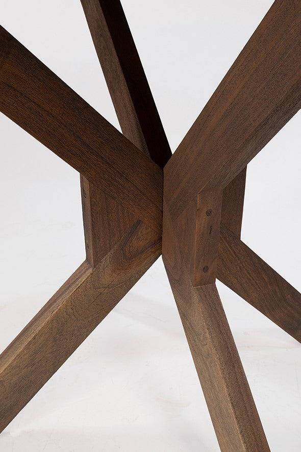 Eetkamertafel ø150, acacia marron brown