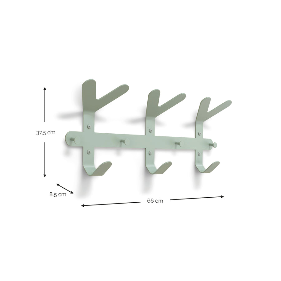 Wandkapstok Frondo dusty green