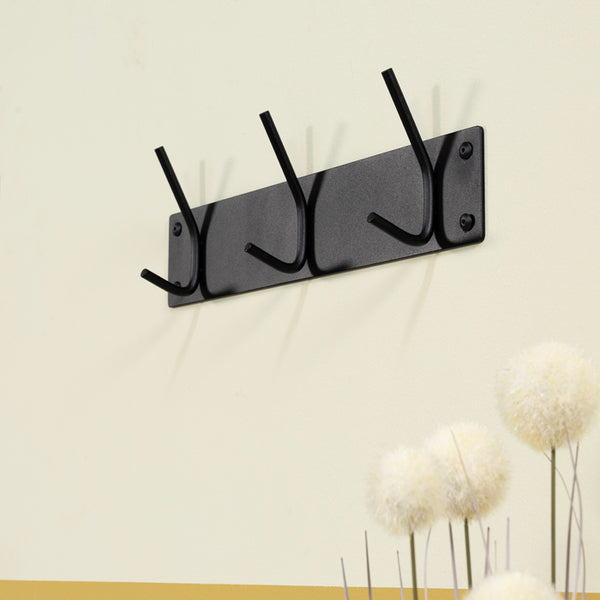 Wandkapstok Fusion 3 zwart