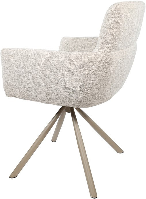 Harry armstoel - taupe draaipoot 360 - Present - Champagne 120 (set of 2)