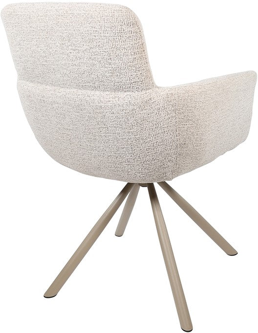 Harry armstoel - taupe draaipoot 360 - Present - Champagne 120 (set of 2)
