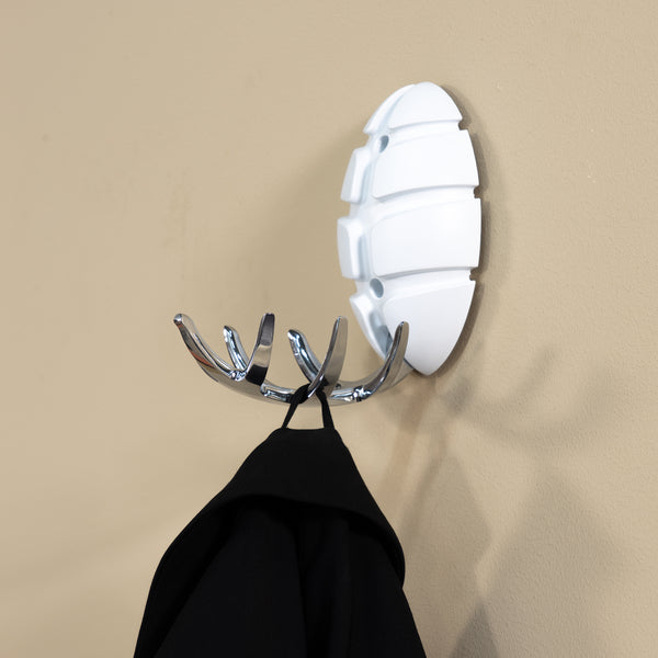 Wandhaak Bug wit