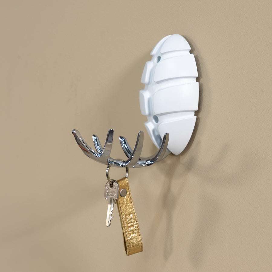 Wandhaak Bug wit