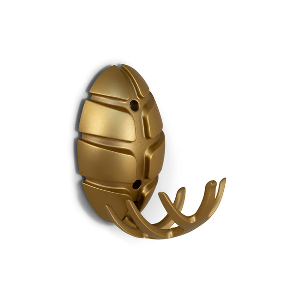 Wandhaak Bug goud