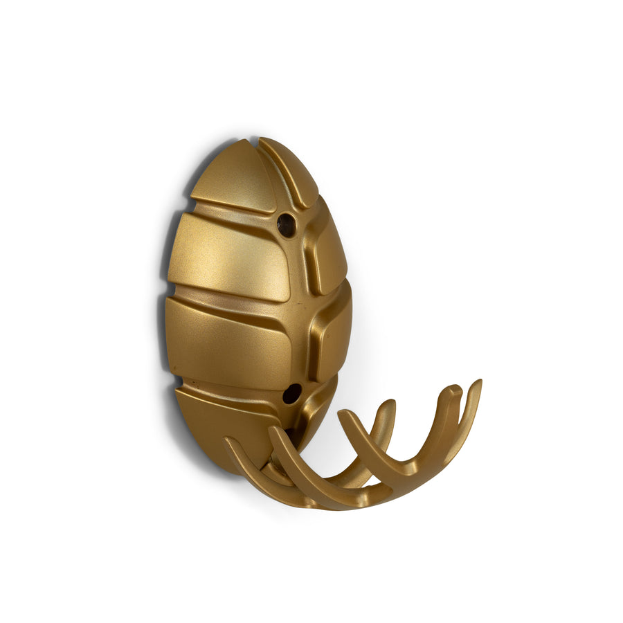 Wandhaak Bug goud