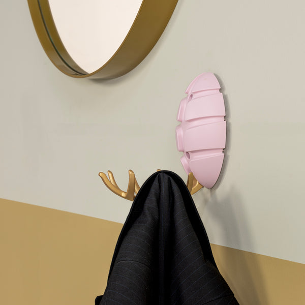 Wandhaak Bug roze