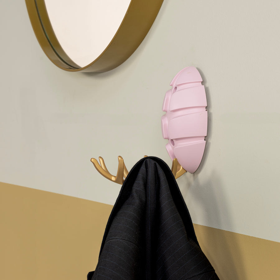 Wandhaak Bug roze
