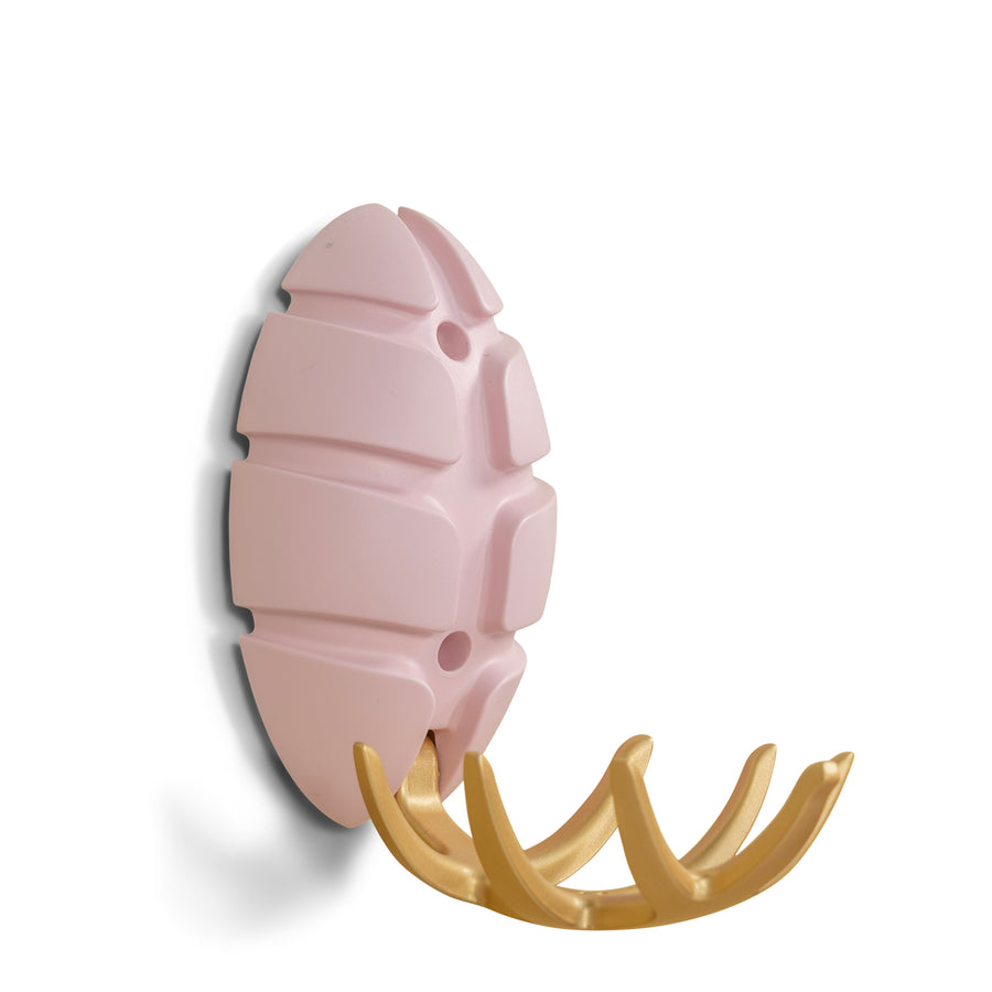 Wandhaak Bug roze