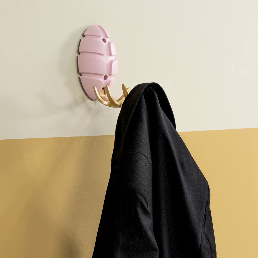 Wandhaak Bug roze