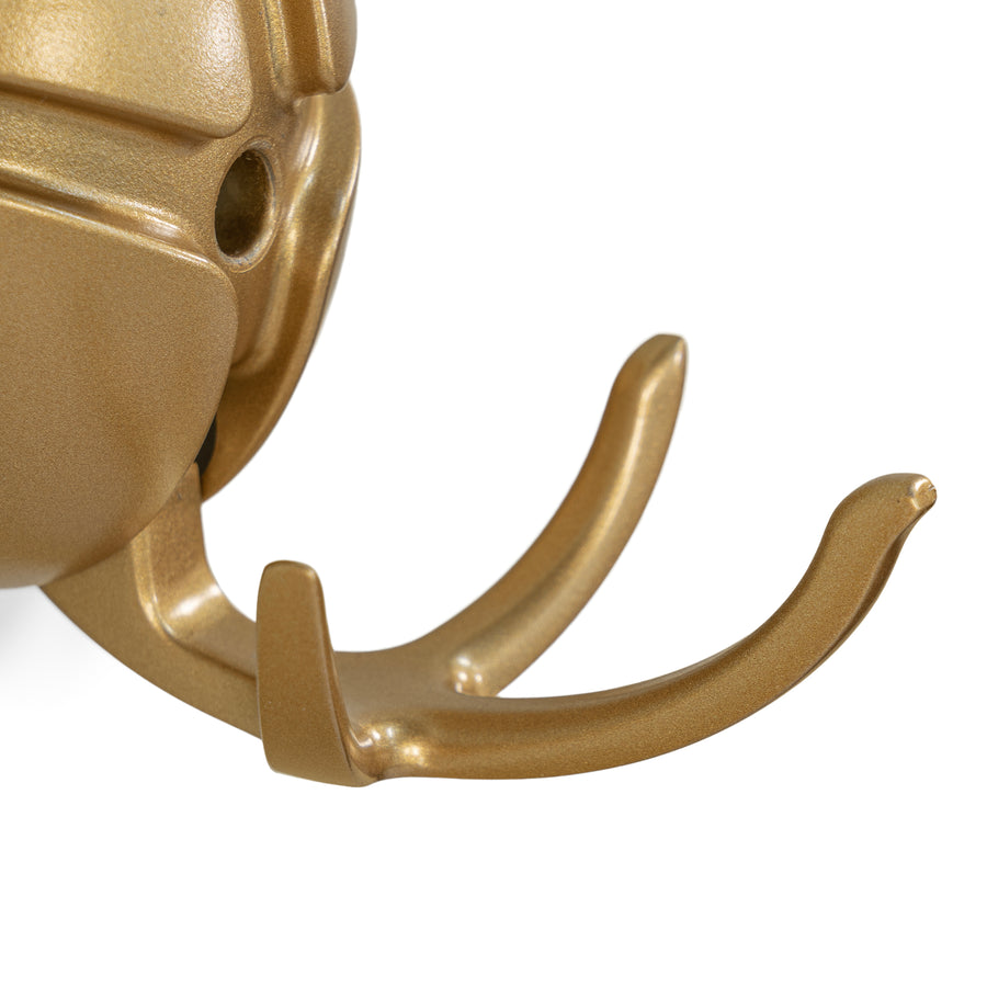 Wandhaak Tick goud