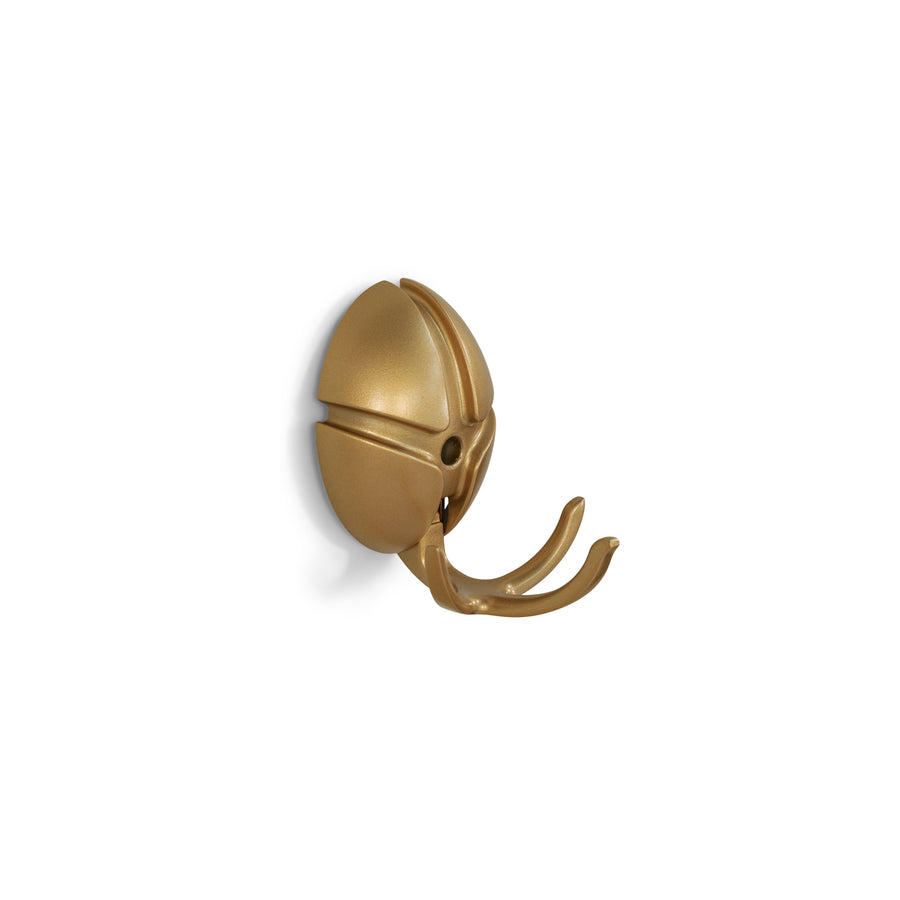 Wandhaak Tick goud