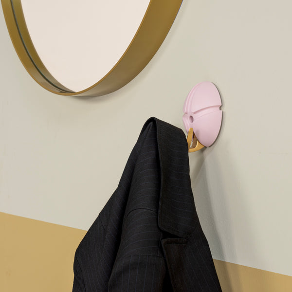 Wandhaak Tick roze