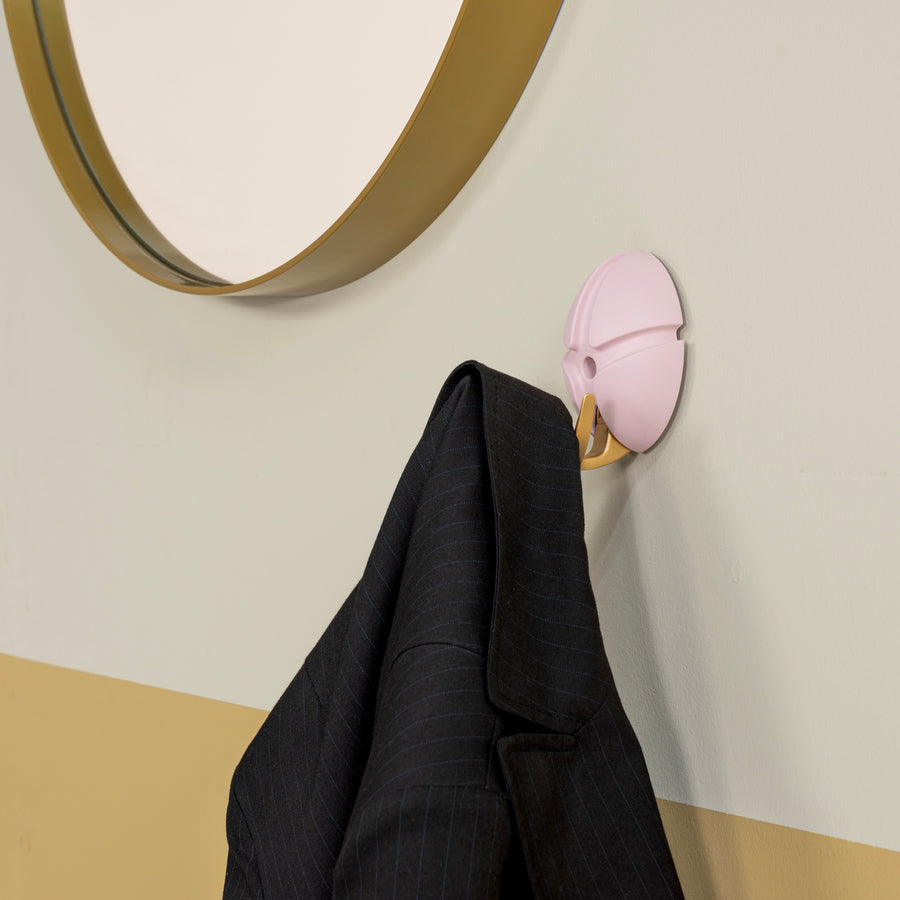 Wandhaak Tick roze