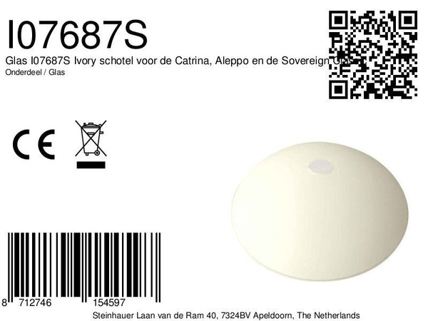 I07687S Glas Ivory 18*4cm
