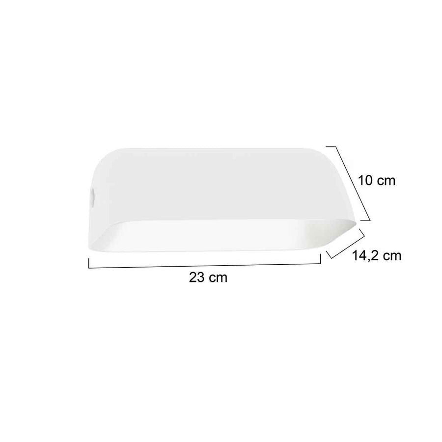 I12514S Glas Wit 23*14,5cm