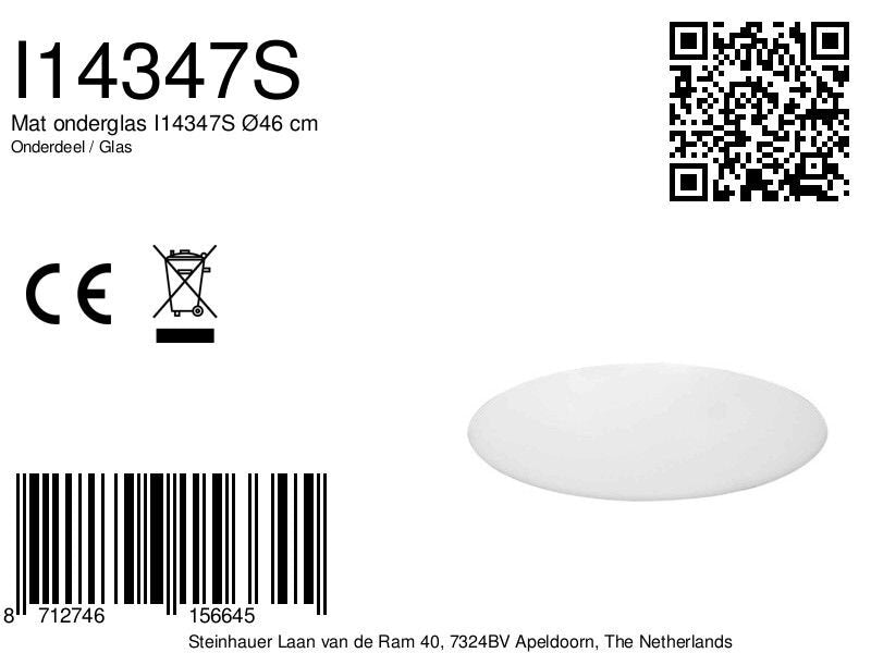 I14347S Glas Transp.+ Mat 46cm