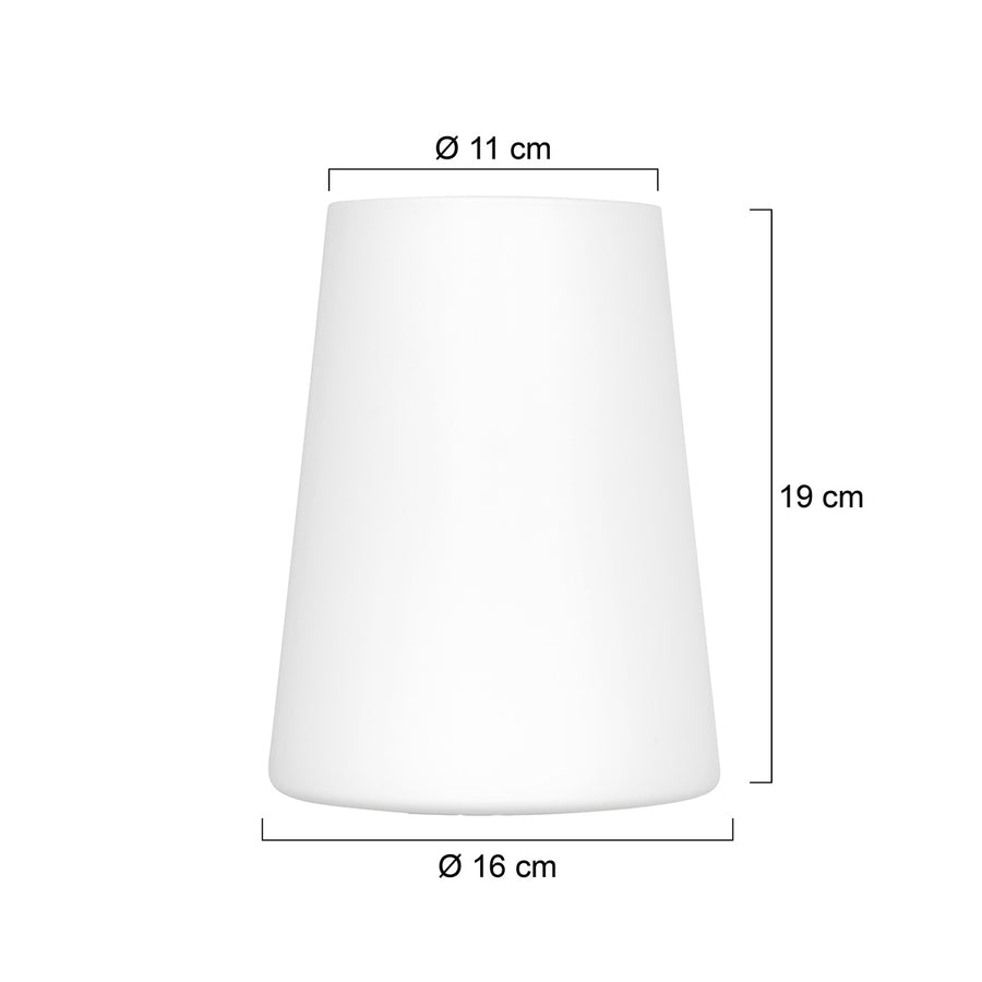 I14503S Glass White Mat 15*10*19cm