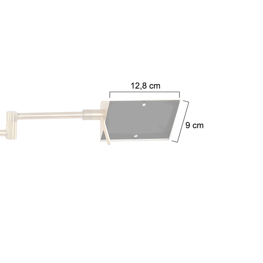 I14765S Glass 128*90*03mm matt holes 2