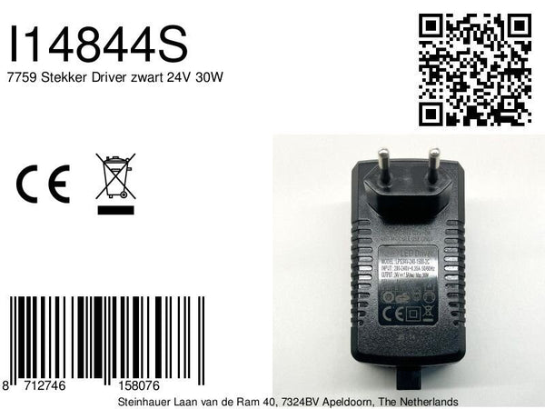 7759 Stekker Driver zwart 36V
