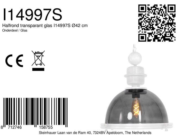 1452 glas shade 42*20cm