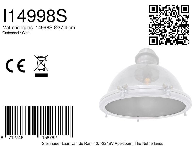 1452 glas bottom disk 37,4cm