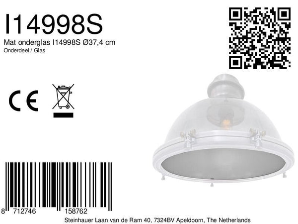 1452 glas bottom disk 37,4cm